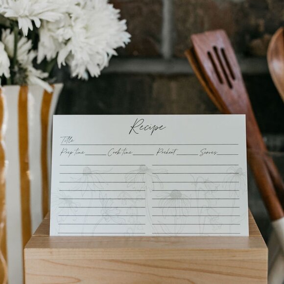 Set of 50 Floral 4x6 Recipe cards - Picture 9 of 9